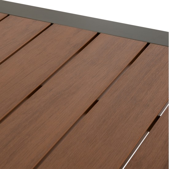 ΤΡΑΠΕΖΙ ΕΞΩΤ.ΧΩΡΟΥ GOYA HM6059.07 ΑΛΟΥΜΙΝΙΟ ΣE OLIVE GREEN & POLYWOOD 160X80Χ75Υεκ.
