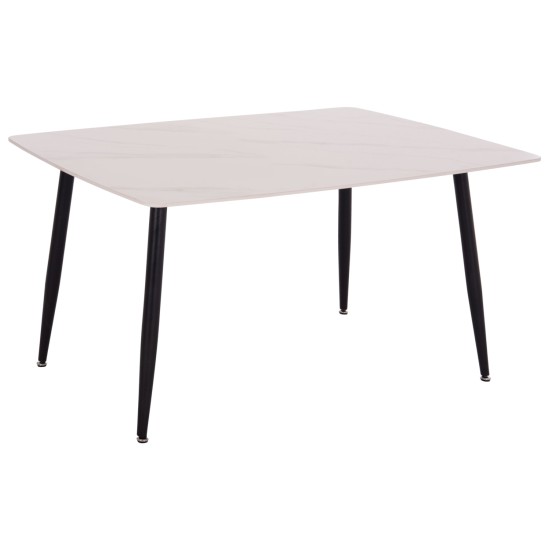 ΤΡΑΠΕΖΙ RAVEN HM18149.01 ΚΕΡΑΜΙΚΟ TOP ΜΕ ΟΨΗ ΛΕΥΚΟ ΜΑΡΜΑΡΟ 140x80x74Υεκ.