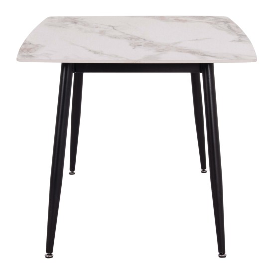 ΤΡΑΠΕΖΙ RAVEN HM18149.04 ΚΕΡΑΜΙΚΟ TOP ΜΕ ΟΨΗ ΛΕΥΚΟ/ΚΑΦΕ ΜΑΡΜΑΡΟ 140x80x74Υεκ.