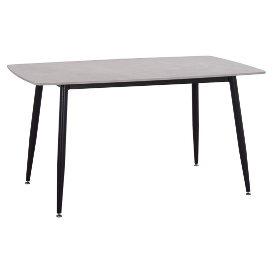 ΤΡΑΠΕΖΙ RAVEN HM18149.13 ΚΕΡΑΜΙΚΟ TOP ΜΕ ΟΨΗ ΓΚΡΙ ΜΑΡΜΑΡΟ 140x80x74Υεκ.