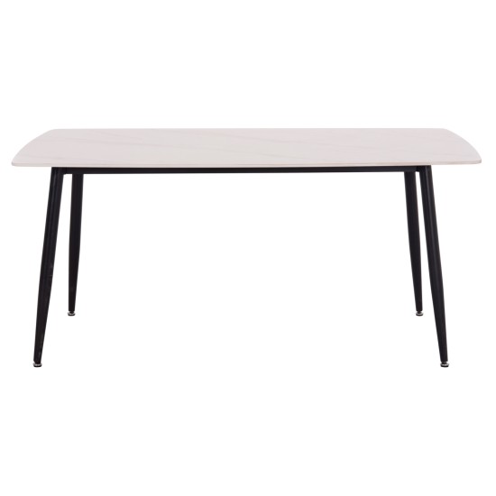 ΤΡΑΠΕΖΙ RAVEN HM18150.01 ΚΕΡΑΜΙΚΟ TOP ΜΕ ΟΨΗ ΛΕΥΚΟ ΜΑΡΜΑΡΟ 160x80x74Υεκ.