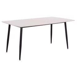 ΤΡΑΠΕΖΙ RAVEN HM18150.01 ΚΕΡΑΜΙΚΟ TOP ΜΕ ΟΨΗ ΛΕΥΚΟ ΜΑΡΜΑΡΟ 160x80x74Υεκ.