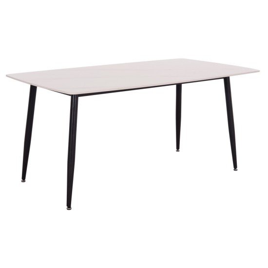 ΤΡΑΠΕΖΙ RAVEN HM18150.01 ΚΕΡΑΜΙΚΟ TOP ΜΕ ΟΨΗ ΛΕΥΚΟ ΜΑΡΜΑΡΟ 160x80x74Υεκ.