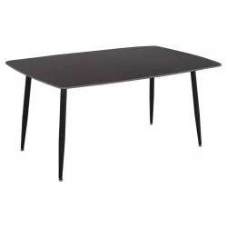 ΤΡΑΠΕΖΙ RAVEN HM18150.02 ΚΕΡΑΜΙΚΟ TOP ΜΕ ΟΨΗ ΜΑΥΡΟ ΜΑΡΜΑΡΟ 160x80x74Υεκ.