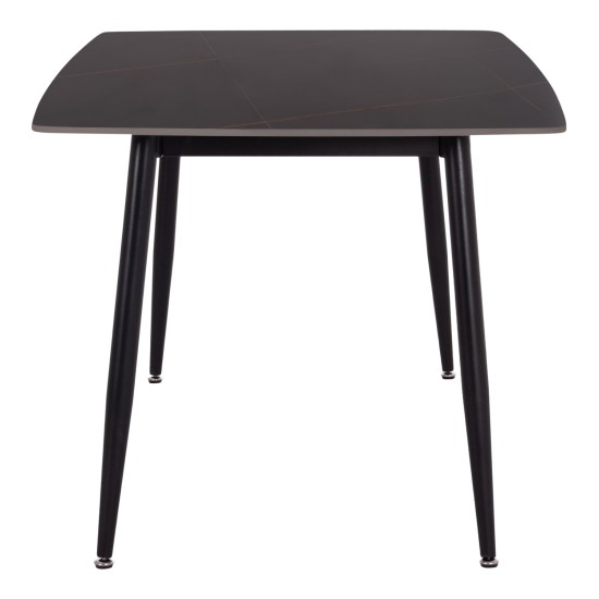 ΤΡΑΠΕΖΙ RAVEN HM18150.02 ΚΕΡΑΜΙΚΟ TOP ΜΕ ΟΨΗ ΜΑΥΡΟ ΜΑΡΜΑΡΟ 160x80x74Υεκ.