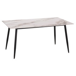 ΤΡΑΠΕΖΙ RAVEN HM18150.04 ΚΕΡΑΜΙΚΟ TOP ΜΕ ΟΨΗ ΛΕΥΚΟ/ΚΑΦΕ ΜΑΡΜΑΡΟ 160x80x74Υεκ.