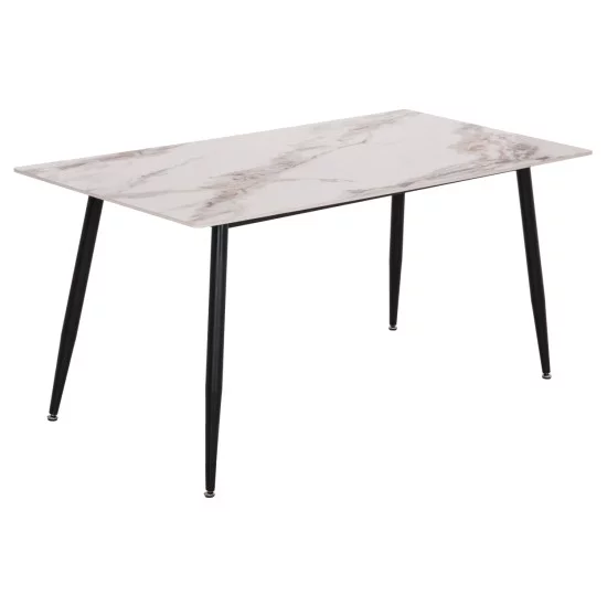 ΤΡΑΠΕΖΙ RAVEN HM18150.04 ΚΕΡΑΜΙΚΟ TOP ΜΕ ΟΨΗ ΛΕΥΚΟ/ΚΑΦΕ ΜΑΡΜΑΡΟ 160x80x74Υεκ.
