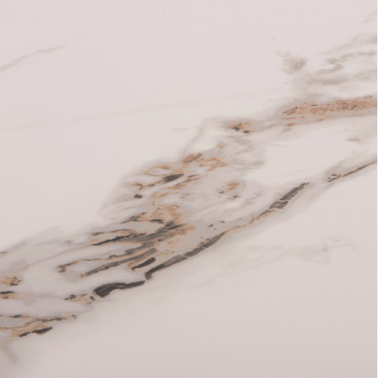 ΤΡΑΠΕΖΙ RAVEN HM18150.04 ΚΕΡΑΜΙΚΟ TOP ΜΕ ΟΨΗ ΛΕΥΚΟ/ΚΑΦΕ ΜΑΡΜΑΡΟ 160x80x74Υεκ.