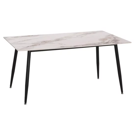 ΤΡΑΠΕΖΙ RAVEN HM18150.04 ΚΕΡΑΜΙΚΟ TOP ΜΕ ΟΨΗ ΛΕΥΚΟ/ΚΑΦΕ ΜΑΡΜΑΡΟ 160x80x74Υεκ.