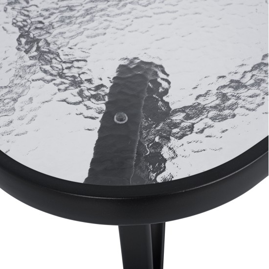 ΤΡΑΠΕΖΙ BRUNO 150X90Χ72Υεκ. ΜΕΤΑΛΛΙΚΟ ΜΑΥΡΟ ΜΕ ΓΥΑΛΙΝΗ ΕΠΙΦΑΝΕΙΑ HM5145.03