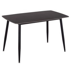 ΤΡΑΠΕΖΙ RAVEN HM9854.02 ΚΕΡΑΜΙΚΟ TOP ΜΑΥΡΟ ΜΑΡΜΑΡΟ-ΜΑΥΡΟ ΜΕΤΑΛΛΟ 120x70x73Υεκ.