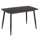 ΤΡΑΠΕΖΙ RAVEN HM9854.02 ΚΕΡΑΜΙΚΟ TOP ΜΑΥΡΟ ΜΑΡΜΑΡΟ-ΜΑΥΡΟ ΜΕΤΑΛΛΟ 120x70x73Υεκ.