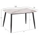ΤΡΑΠΕΖΙ RAVEN HM9854.04 ΚΕΡΑΜΙΚΟ TOP ΜΕ ΟΨΗ ΜΑΡΜΑΡΟΥ τ.CALACATTA 120x70x73Υεκ.