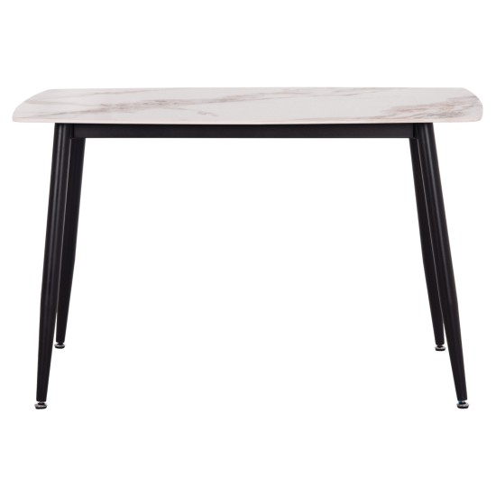 ΤΡΑΠΕΖΙ RAVEN HM9854.04 ΚΕΡΑΜΙΚΟ TOP ΜΕ ΟΨΗ ΜΑΡΜΑΡΟΥ τ.CALACATTA 120x70x73Υεκ.
