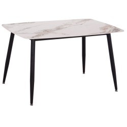 ΤΡΑΠΕΖΙ RAVEN HM9854.04 ΚΕΡΑΜΙΚΟ TOP ΜΕ ΟΨΗ ΜΑΡΜΑΡΟΥ τ.CALACATTA 120x70x73Υεκ.