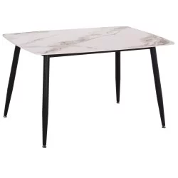 ΤΡΑΠΕΖΙ RAVEN HM9854.04 ΚΕΡΑΜΙΚΟ TOP ΜΕ ΟΨΗ ΜΑΡΜΑΡΟΥ τ.CALACATTA 120x70x73Υεκ.