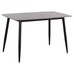 ΤΡΑΠΕΖΙ RAVEN HM9854.13 ΚΕΡΑΜΙΚΟ TOP ΓΚΡΙ ΜΑΡΜΑΡΟ-ΜΑΥΡΟ ΜΕΤΑΛΛΟ 120x70x73Υεκ.