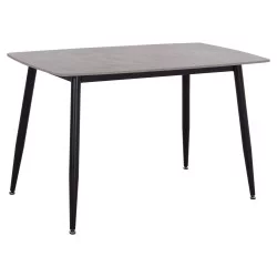 ΤΡΑΠΕΖΙ RAVEN HM9854.13 ΚΕΡΑΜΙΚΟ TOP ΓΚΡΙ ΜΑΡΜΑΡΟ-ΜΑΥΡΟ ΜΕΤΑΛΛΟ 120x70x73Υεκ.