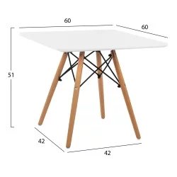 ΤΡΑΠΕΖΙ MINIMAL KID 60X60X51Yεκ. ΛΕΥΚΟ HM8452.01