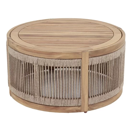 ΤΡΑΠΕΖΙ ΜΕΣΗΣ ΕΞ.ΧΩΡΟΥ ΣΤΡΟΓΓΥΛΟ MORMONT HM6262.01 ΞΥΛΟ ΑΚΑΚΙΑΣ-ΣΧΟΙΝΙ ΜΠΕΖ Φ60x40Υεκ