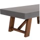ΤΡΑΠΕΖΙ ΜΕΣΗΣ FIBER CEMENT & ΞΥΛΟ ΑΚΑΚΙΑΣ MAEVE HM6595.01 ΓΚΡΙ 130x70x46Υεκ.