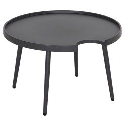 ΤΡΑΠΕΖΙ ΜΕΣΗΣ ΣΤΡΟΓΓΥΛΟ ΕΞ.ΧΩΡΟΥ TEROC HM6434.03 ΑΛΟΥΜΙΝΙΟ ΚΑΠΟΥΤΣΙΝΟ Φ70x44Υεκ