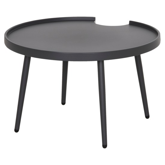 ΤΡΑΠΕΖΙ ΜΕΣΗΣ ΣΤΡΟΓΓΥΛΟ ΕΞ.ΧΩΡΟΥ TEROC HM6434.02 ΑΛΟΥΜΙΝΙΟ ΛΕΥΚΟ Φ70x44Υεκ