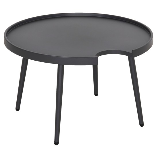 ΤΡΑΠΕΖΙ ΜΕΣΗΣ ΣΤΡΟΓΓΥΛΟ ΕΞ.ΧΩΡΟΥ TEROC HM6434.02 ΑΛΟΥΜΙΝΙΟ ΛΕΥΚΟ Φ70x44Υεκ