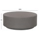 ΤΡΑΠΕΖΙ ΜΕΣΗΣ FIBER CEMENT ΣΤΡΟΓΓΥΛΟ KYOKO HM6579.01 ΓΚΡΙ Φ90x30Υεκ.