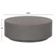 ΤΡΑΠΕΖΙ ΜΕΣΗΣ ΣΤΡΟΓΓΥΛΟ KYOKO HM6579.01 ΓΚΡΙ FIBER CEMENT Φ90x30Υεκ.