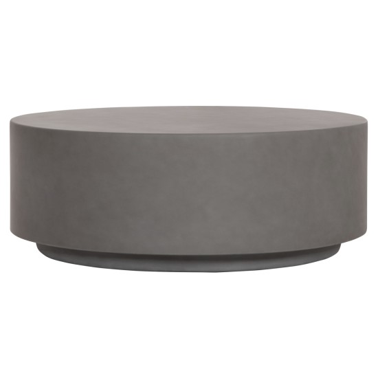 ΤΡΑΠΕΖΙ ΜΕΣΗΣ FIBER CEMENT ΣΤΡΟΓΓΥΛΟ KYOKO HM6579.01 ΓΚΡΙ Φ90x30Υεκ.