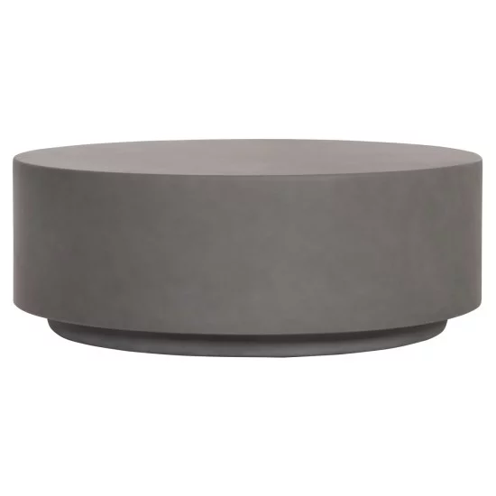 ΤΡΑΠΕΖΙ ΜΕΣΗΣ ΣΤΡΟΓΓΥΛΟ KYOKO HM6579.01 ΓΚΡΙ FIBER CEMENT Φ90x30Υεκ.
