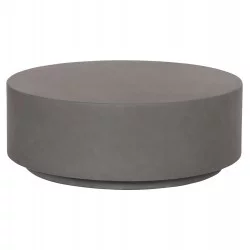 ΤΡΑΠΕΖΙ ΜΕΣΗΣ ΣΤΡΟΓΓΥΛΟ KYOKO HM6579.01 ΓΚΡΙ FIBER CEMENT Φ90x30Υεκ.