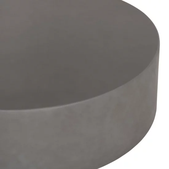 ΤΡΑΠΕΖΙ ΜΕΣΗΣ ΣΤΡΟΓΓΥΛΟ KYOKO HM6579.01 ΓΚΡΙ FIBER CEMENT Φ90x30Υεκ.