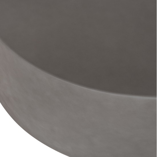 ΤΡΑΠΕΖΙ ΜΕΣΗΣ FIBER CEMENT ΣΤΡΟΓΓΥΛΟ KYOKO HM6579.01 ΓΚΡΙ Φ90x30Υεκ.