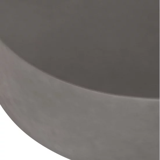ΤΡΑΠΕΖΙ ΜΕΣΗΣ ΣΤΡΟΓΓΥΛΟ KYOKO HM6579.01 ΓΚΡΙ FIBER CEMENT Φ90x30Υεκ.