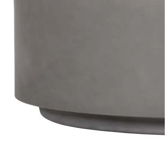 ΤΡΑΠΕΖΙ ΜΕΣΗΣ ΣΤΡΟΓΓΥΛΟ KYOKO HM6579.01 ΓΚΡΙ FIBER CEMENT Φ90x30Υεκ.