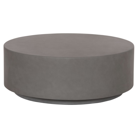 ΤΡΑΠΕΖΙ ΜΕΣΗΣ FIBER CEMENT ΣΤΡΟΓΓΥΛΟ KYOKO HM6579.01 ΓΚΡΙ Φ90x30Υεκ.