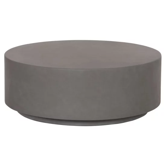 ΤΡΑΠΕΖΙ ΜΕΣΗΣ ΣΤΡΟΓΓΥΛΟ KYOKO HM6579.01 ΓΚΡΙ FIBER CEMENT Φ90x30Υεκ.