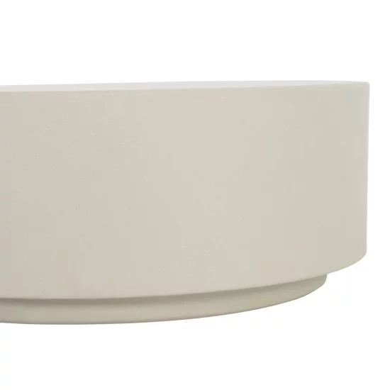 ΤΡΑΠΕΖΙ ΜΕΣΗΣ ΣΤΡΟΓΓΥΛΟ KYOKO HM6579.02 ΜΠΕΖ FIBER CEMENT Φ90x34Υεκ.