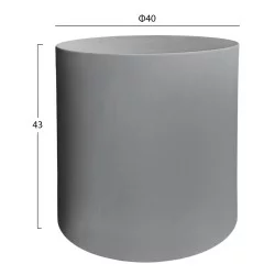 ΤΡΑΠΕΖΙ ΒΟΗΘΗΤΙΚΟ FIBER CEMENT ΣΤΡΟΓΓΥΛΟ KYOKO HM6592.01 ΓΚΡΙ Φ40x43Υεκ.