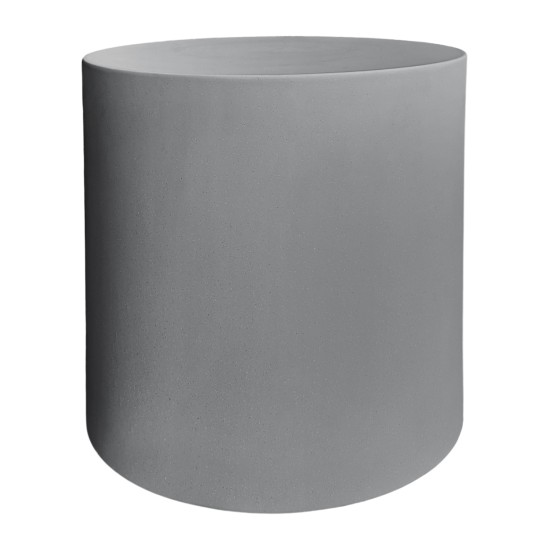 ΤΡΑΠΕΖΙ ΒΟΗΘΗΤΙΚΟ FIBER CEMENT ΣΤΡΟΓΓΥΛΟ KYOKO HM6592.01 ΓΚΡΙ Φ40x43Υεκ.