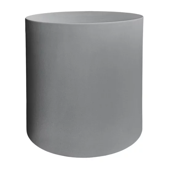 ΤΡΑΠΕΖΙ ΒΟΗΘΗΤΙΚΟ FIBER CEMENT ΣΤΡΟΓΓΥΛΟ KYOKO HM6592.01 ΓΚΡΙ Φ40x43Υεκ.