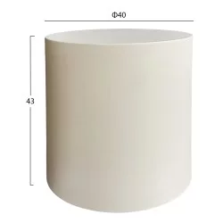 ΤΡΑΠΕΖΙ ΜΕΣΗΣ ΣΤΡΟΓΓΥΛΟ KYOKO HM6592.02 ΜΠΕΖ FIBER CEMENT Φ40x43Υεκ.