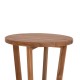 ΤΡΑΠΕΖΙ ΜΕΣΗΣ ΣΤΡΟΓΓΥΛΟ KOLIN HM6650 ΞΥΛΟ TEAK ΦΥΣΙΚΟ Φ65x65Υεκ.