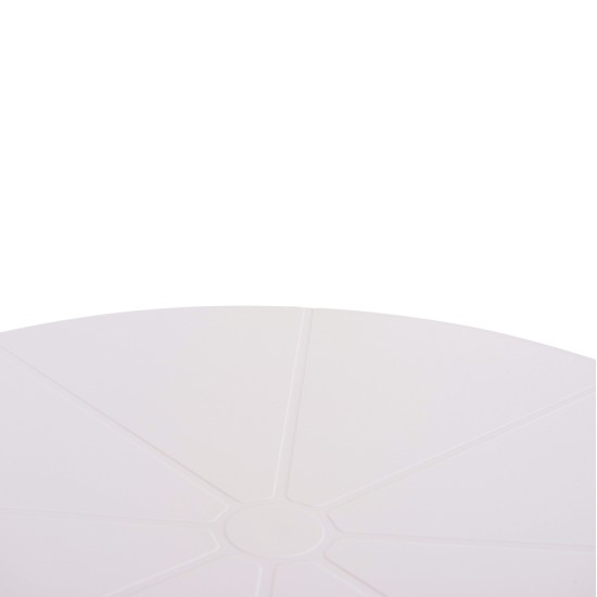 ΤΡΑΠΕΖΙ ΜΠΑΡ ΣΤΡΟΓΓΥΛΟ TERRIN HM6126.11 ΠΟΛΥΠΡΟΠΥΛΕΝΙΟ ΛΕΥΚΟ Φ60x106Υεκ.