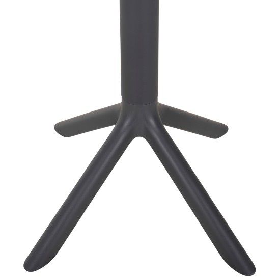 ΤΡΑΠΕΖΙ ΜΠΑΡ ΣΤΡΟΓΓΥΛΟ TERRIN HM6126.20 ΠΟΛΥΠΡΟΠΥΛΕΝΙΟ ΓΚΡΙ Φ60x106Υεκ.