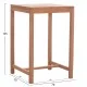 ΤΡΑΠΕΖΙ ΜΠΑΡ ΤΕΤΡΑΓΩΝΟ PRESSCOT HM18113 ΞΥΛΟ TEAK ΣΕ ΦΥΣΙΚΟ 70x70x105Υεκ.