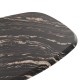 ΤΡΑΠΕΖΙ ΟΒΑΛ RODDEN HM11903.02 ΜΕ WERZALIT BLACK/GOLD MARBLE-ΜΑΥΡΗ ΒΑΣΗ 146x94x75Υεκ
