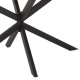 ΤΡΑΠΕΖΙ ΟΒΑΛ RODDEN HM11903.02 ΜΕ WERZALIT BLACK/GOLD MARBLE-ΜΑΥΡΗ ΒΑΣΗ 146x94x75Υεκ